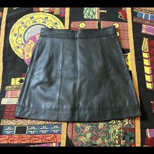 J crew Mercantile black leather skirt